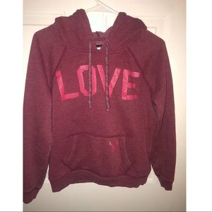 Maroon american eagle sweatshirt hoodie pullover